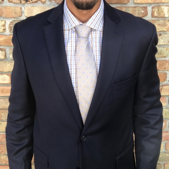 Jos. A. Bank Other - Jos A Bank Tailored Fit Navy Sport Coat Blazer 44L
